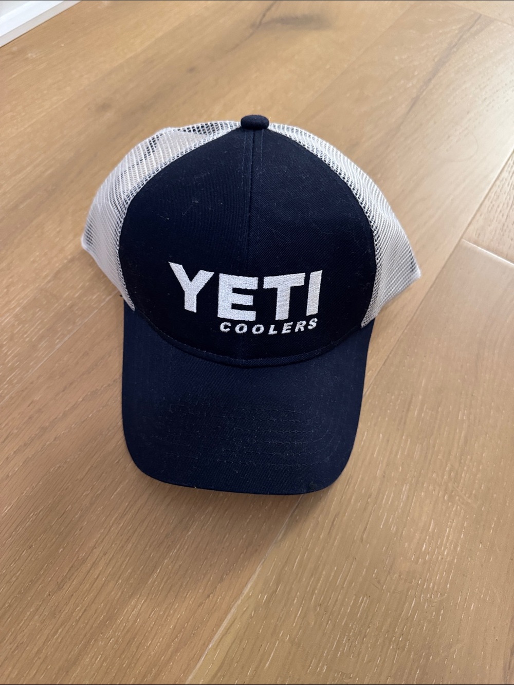 Yeti Black and White Mesh Trucker Hat